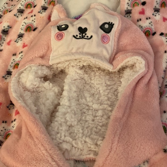 Girls Onesie Pajamas One Piece Plush Fleece Costume Pjs For Girls Size Large - Picture 8 of 8